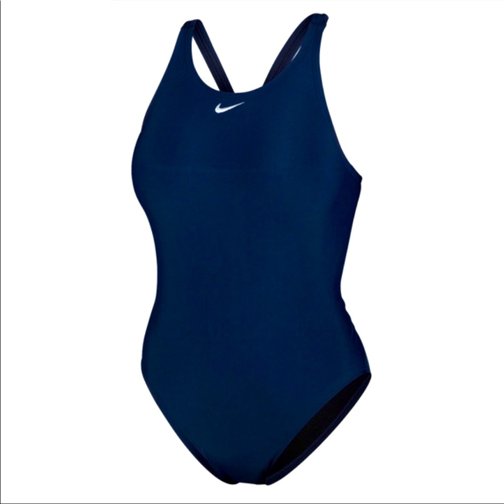 Nike Navy Blue Power Racerback One Piece Swimsuit Size 6